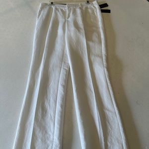 Banana Republic White Linen lined pants
